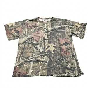 Game Winner Mossy Oak Break-Up Camo T-Shirt Mens Large‎ Vtg Hunting Cotton Tee